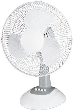 Lorell 12" Tabletop Fan 3 Speeds 13-15/16"x11-1/2"x19-1/2" Lt.GY 44551