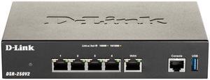 D-Link Gigabit VPN Router | Perfect for Remote Work | 4 Port Gigabit Dual WAN Failover | Enterprise-Grade Encryption | TAA/NDAA Compliant (DSR-250V2)