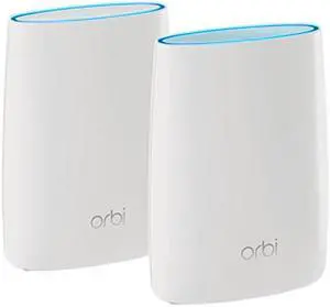 NETGEAR Orbi Whole Home Mesh Wi-Fi System - Wi-Fi Router and Single Satellite Extender with Speeds Up to 3 Gbps Over 5,000 sq.ft, AC3000 (RBK50)