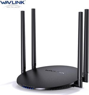 WAVLINK Wireless Router 1200Mbps, Dual Band 5GHz+2.4GHz WiFi 5 Router with 1000Mbps WAN/LAN, Long Range Coverage for Home & Office, Supports Router/Access Point/Repeater Mode