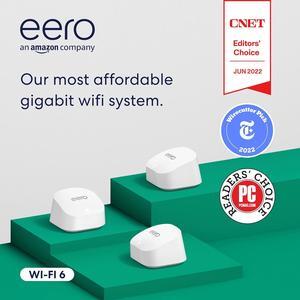 eero 6+ AX3000 Dual-Band Mesh Wi-Fi 6 System (3-pack)