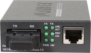 PLANET FT-801 10/100Base-TX to 100Base-FX Media Converter (MM, ST, 2 Km, LFPT)
