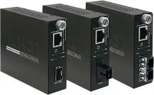 PLANET GT-802S 10/100/1000Base-T to 1000LX Gigabit Media Converter (SM, SC, 10 km)