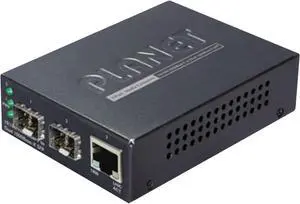 PLANET GT-1205A 1-Port 10/100/1000Base-T - 2-Port 1000FX (SFP) Switch Media Converter