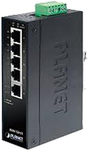 PLANET ISW-501T 5-Port 10/100TX Industrial Fast Ethernet Switch (-40~75 Degrees C Operating Temperature)