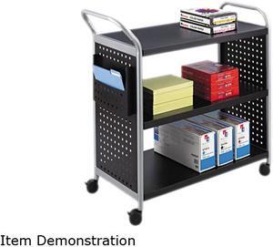 Scoot 3 Shelf Utility Cart in Black by Safco