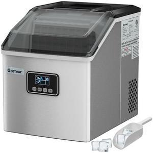 Costway Nugget Ice Maker Countertop 44lbs Per Day w/Ice Scoop and