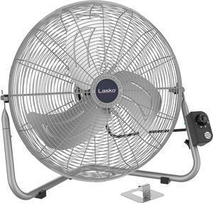 Lasko 20" Silver High Velocity Wall Mount Fan with Pivoting Head - 3 Speeds, Ideal Wall Mount Fan or Floor Fan for Home, Garage, Attic, 2265QM