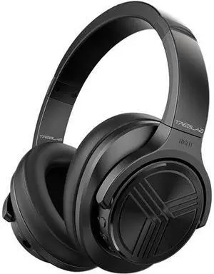 TREBLAB Z2, Over Ear Workout Headphones with Microphone, Bluetooth 5.0, Active Noise Cancelling (ANC), Up to 35H Battery Life, Wireless Headphones for Sport, Workout, Running, Gym (Black)