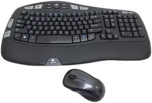 Logitech 920-002555 MK550 2.4 GHz Wireless Keyboard, Mouse - Laser - USB - Contoured - Black