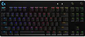 Logitech G Pro Mechanical TKL RGB Wired Gaming Keyboard GX Blue Clicky Switch + Lightsync Backlit Keys, 920-009388