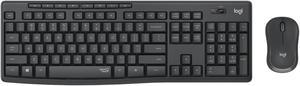 Logitech MK295 Wireless Mouse  Keyboard Combo with SilentTouch Technology Full Numpad Advanced Optical Tracking LagFree Wireless 90 Less Noise  Graphite