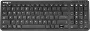 Targus Midsize Multi-Device Bluetooth Antimicrobial Keyboard - Wireless Connectivity - Bluetooth - English (US) - QWERTY Layout - PC, Mac - AAA Battery Size Supported - Black - AKB863US