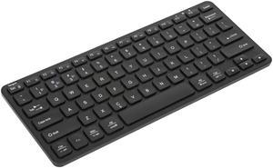 Targus Compact Multi-Device Bluetooth Antimicrobial Keyboard - Wireless Connectivity - Bluetooth - Tablet, Smartphone, Notebook - PC, Mac - AAA Battery Size Supported - Black - AKB862US