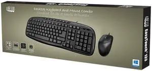 ADESSO USB EASYTOUCH DESKTOP MULTIMEDIA KEYBOARD AND MOUSE COMBO.  THE STYLISH F