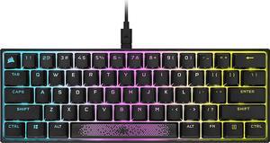CORSAIR K65 RGB MINI 60% Mechanical Gaming Keyboard - Customizable Per-Key RGB Backlighting - CHERRY MX Red Mechanical Keyswitches - Detachable USB Type-C Cable - AXON Hyper-Processing Technology
