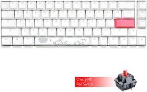 Ducky One 2 SF 65% RGB LED Mechanical Keyboard, White w/ Cherry MX Red Switches