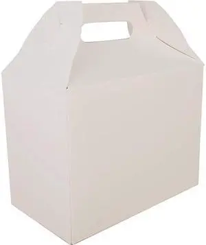 Carryout Barn Boxes, 8 7/8 x 5 x 6 3/4, White, 150/Carton Carryout Barn Boxes, 8 7/8 x 5 x 6 3/4, White, 150/Carton