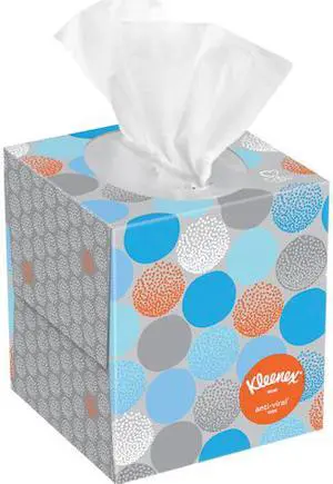 Kleenex Professional Anti-Viral Facial Tissue Cube for Business (21286), White, 3 Boxes / Bundle, 4 Bundles / Case, 12 Boxes / Case