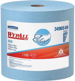 WypAll* X60 Wipers Jumbo Roll 12 1/2 x 13 2/5 Blue 1100/Roll 34965