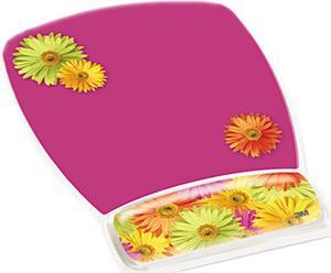 Gel Mouse Pad w/Wrist Rest  Nonskid Plastic Base  6-3/4 x 9-1/8  Daisy Design