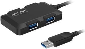 Wavlink USB 3.0 Hub with 4 Ports and LED Indicator Super Speed USB 3.0 4-Port HUB USB Splitter Up To 5Gbps Built-in Cable USB Extender for iMac, MacBook Air, MacBook Pro, MacBook, Mac Mini, PC, Laptop