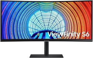Samsung ViewFinity S34A654UBN 34" UW-QHD Curved Screen LED LCD Monitor - 21:9 - Black - 34" Class - Vertical Alignment (VA) - 3440 x 1440 - 1.07 Billion Colors - FreeSync - 350 Nit - 5 ms -