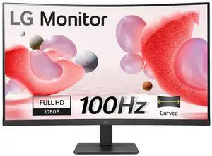 LG 32MR50C-B 32-inch FHD Curved Monitor 100Hz, AMD FreeSync, OnScreen Control, Dynamic Action Sync, Black Stabilizer, Tilt Stand (HDMI), 2023