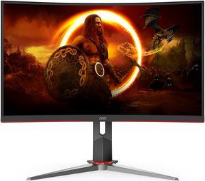 AOC 27" Curved Frameless Ultra-Fast Gaming Monitor, FHD 1080p, 0.5ms 240Hz, FreeSync, HDMI/DP/VGA, Height Adjustable, 3-Year Zero Dead Pixel Guarantee, Black, 27" FHD Curved (C27G2Z)