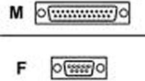 Epson Epson-003G Db9(F)-Db25(M) 10' Cable Null Modem, Edg