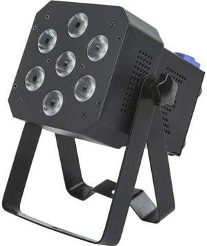 Monoprice Super-Bright PAR Stage Light (RGBAW-UV) 12 Watt, x 7 LED, Built-in Program Abilities, such as Fade, Strobe, Color Changing