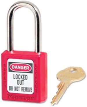 Master Lock Government Safety Lockout Padlock Zenex 1 1/2" Red 1 Key 6/Box