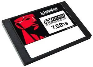 Kingston SEDC600M/7680G DC600M 7.50 TB Solid State Drive - 2.5" Internal - SATA (SATA/600)-Mixed Use - Server Device Supported-1DWPD - 14016 TB TBW -560 MB/s Maximum Read Transfer Rate - Hot Pluggable