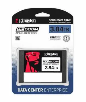 Kingston SEDC600M/3840G Enterprise DC600M 3.84 TB Solid State Drive - 2.5" Internal - SATA (SATA/600) - Mixed Use - Server, Motherboard Device Supported - 1 DWPD - 7008 TB TBW - 560 MB/s Maximum Read