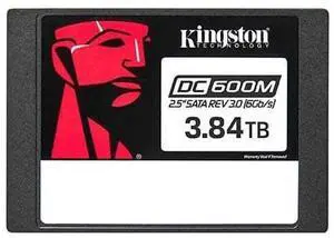 Kingston SEDC600M/3840G Enterprise DC600M 3.84 TB Solid State Drive - 2.5" Internal - SATA (SATA/600) - Mixed Use - Server, Motherboard Device Supported - 1 DWPD - 7008 TB TBW - 560 MB/s Maximum Read Kingston SEDC600M/3840G Enterprise DC600M 3.84 TB Solid State Drive - 2.5" Internal - SATA (SATA/600) - Mixed Use - Server, Motherboard Device Supported - 1 DWPD - 7008 TB TBW - 560 MB/s Maximum Read