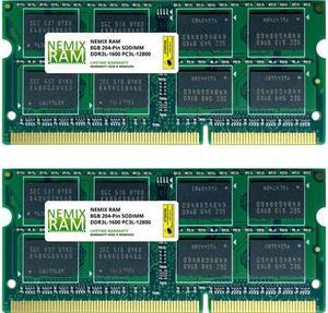 16GB (2x8GB) DDR3 1600 (PC3 12800) SODIMM Laptop Memory RAM