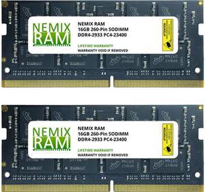 32GB Kit 2x16GB DDR4-2933 PC4-23400 SO-DIMM Laptop Memory by Nemix Ram