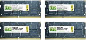 128GB (4 x 32GB) DDR4-2933 PC4-23400 SODIMM Laptop Memory by Nemix Ram