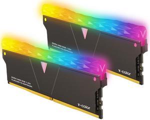 V-COLOR Prism Pro RGB 16GB (2x8GB) DDR4 3466MHz (PC4-27700) U-DIMM 1.35V SK Hynix IC Gaming Memory - Black (TL8G34817D-E6PRKWK)