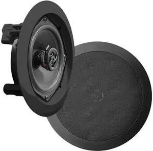 2) NEW Pyle PDIC81RDBK 250W 8 Inch Flush In-Wall In-Ceiling Black Speakers Pair
