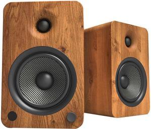 Kanto YU6 Powered Bookshelf Speakers with Bluetooth® and Phono Preamp for Turntable, TVs, PC — Bamboo