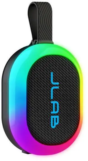JLab Pop Party Portable Bluetooth Speaker System - 5 W RMS - Black - 100 Hz to 20 kHz - Battery Rechargeable