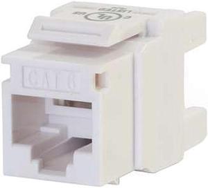 C2G 35210 Cat6 180° RJ45 Unshielded Keystone Jack, White