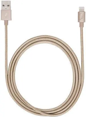 Targus iStore Lightning Charge 4ft (1.2m) Braided Cable (Gold) - ACC99407CAI