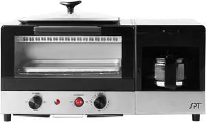 Sunpentown 3-in-1 Breakfast Maker, Stainless Steel & Black BM-1120B