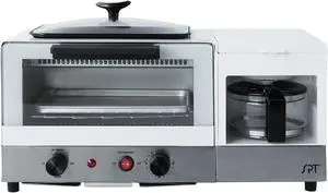 Sunpentown 3-in-1 Breakfast Maker, Stainless Steel & White BM-1120W
