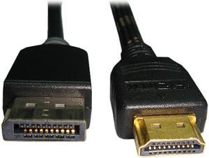 10FT HDMI-DISPLAYPORT CABLE MALE-MALE BLACK