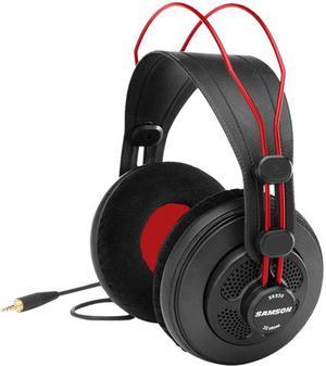 Samson SR860 Over-Ear Professional Semi-Open Studio Reference Small Headphones Headset - for Mobile Music Mixing, Monitoring, Recording & Listening - Large 50mm Neodymium Drivers Noise Cancelling