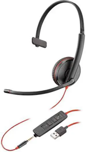 Plantronics Blackwire C3215 Headset - USB Type A - Over-the-head - Black Plantronics Blackwire C3215 Headset - USB Type A - Over-the-head - Black