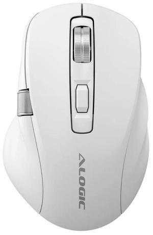 Alogic APEX Wireless Performance Mouse - Wireless - Bluetooth/Radio Frequency - 2.40 GHz - Rechargeable - White - Scroll Wheel - 7 Programmable Button(s) - Right-handed